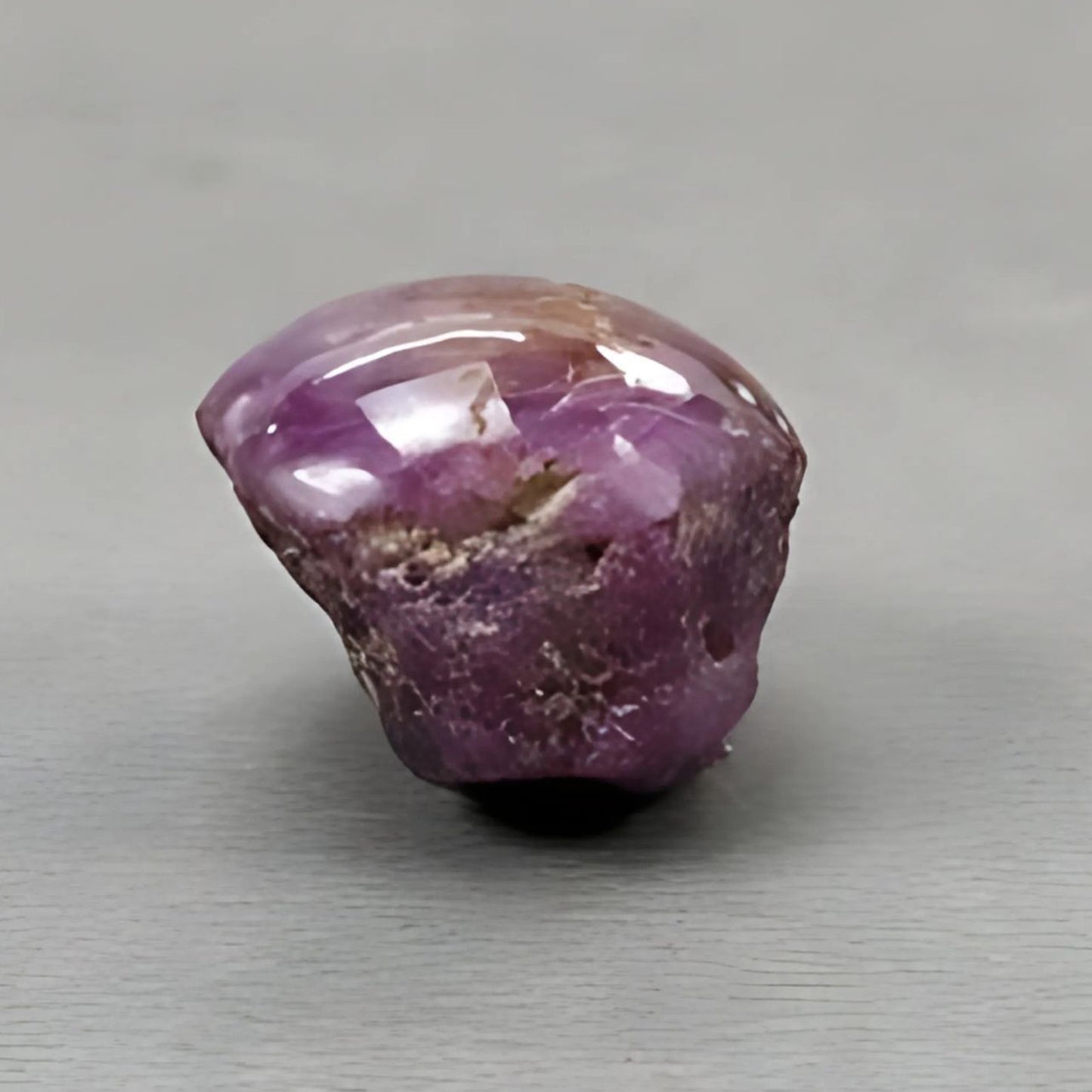 53.65cts Natural Untreated Both Side Star Ruby Gemstone Crystal Wand Healing Specimen 19.5*18mm