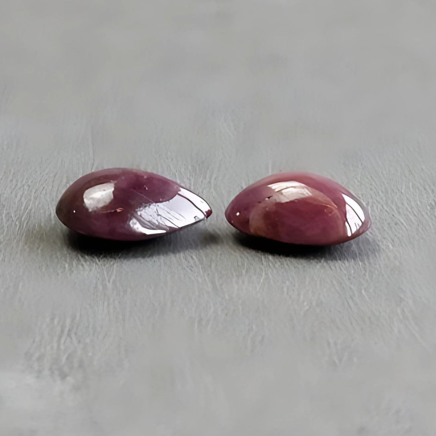 15.00cts Natural Untreated Star Ruby Gemstone Fancy Shape Cabochon 13.5*10mm - 14*11mm 2pcs