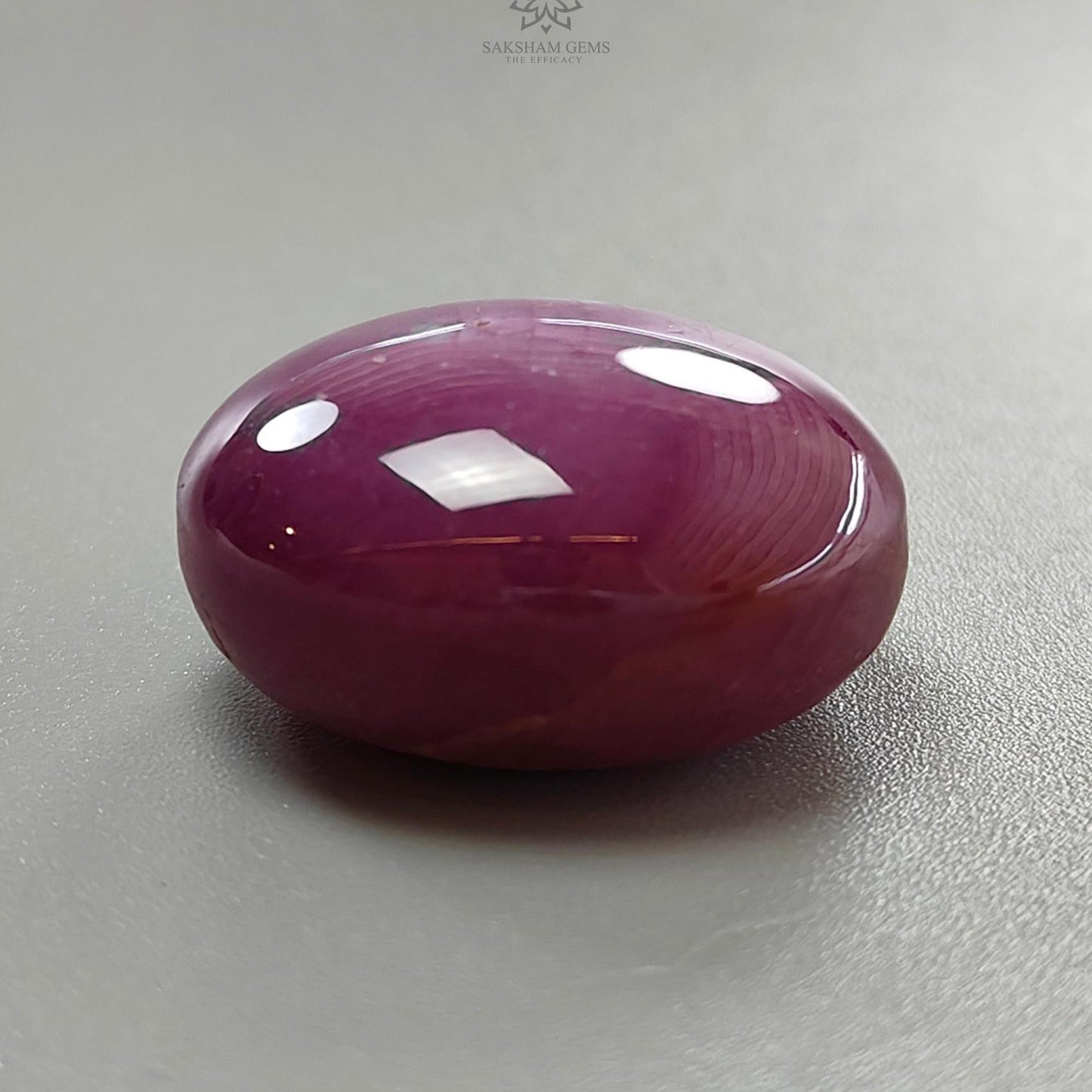 Star Ruby Gemstone Cabochon : 94.70cts Natural Untreated Red 6Ray Star Ruby Oval Shape 26*23mm