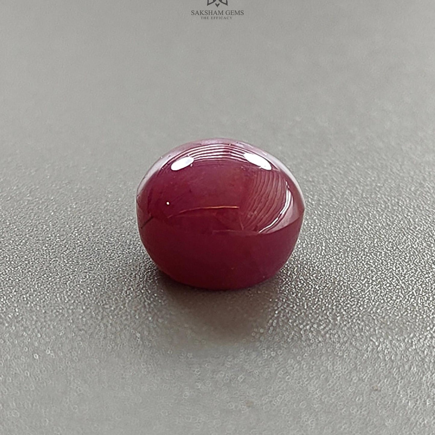 Star Ruby Gemstone Cabochon : 13.60cts Natural Untreated Unheated Red Ruby 13*11mm Oval Shape 1pc