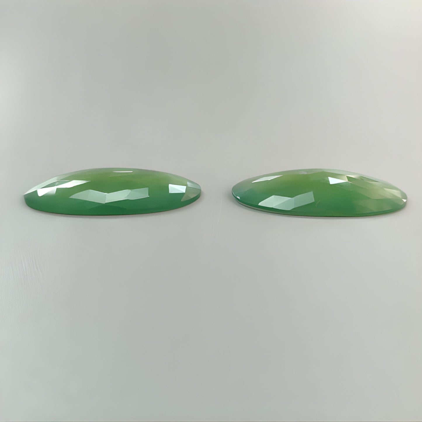 53.30cts Antigorite Serpentine Gemstone Natural Untreated Rose Cut Oval Shape Pair