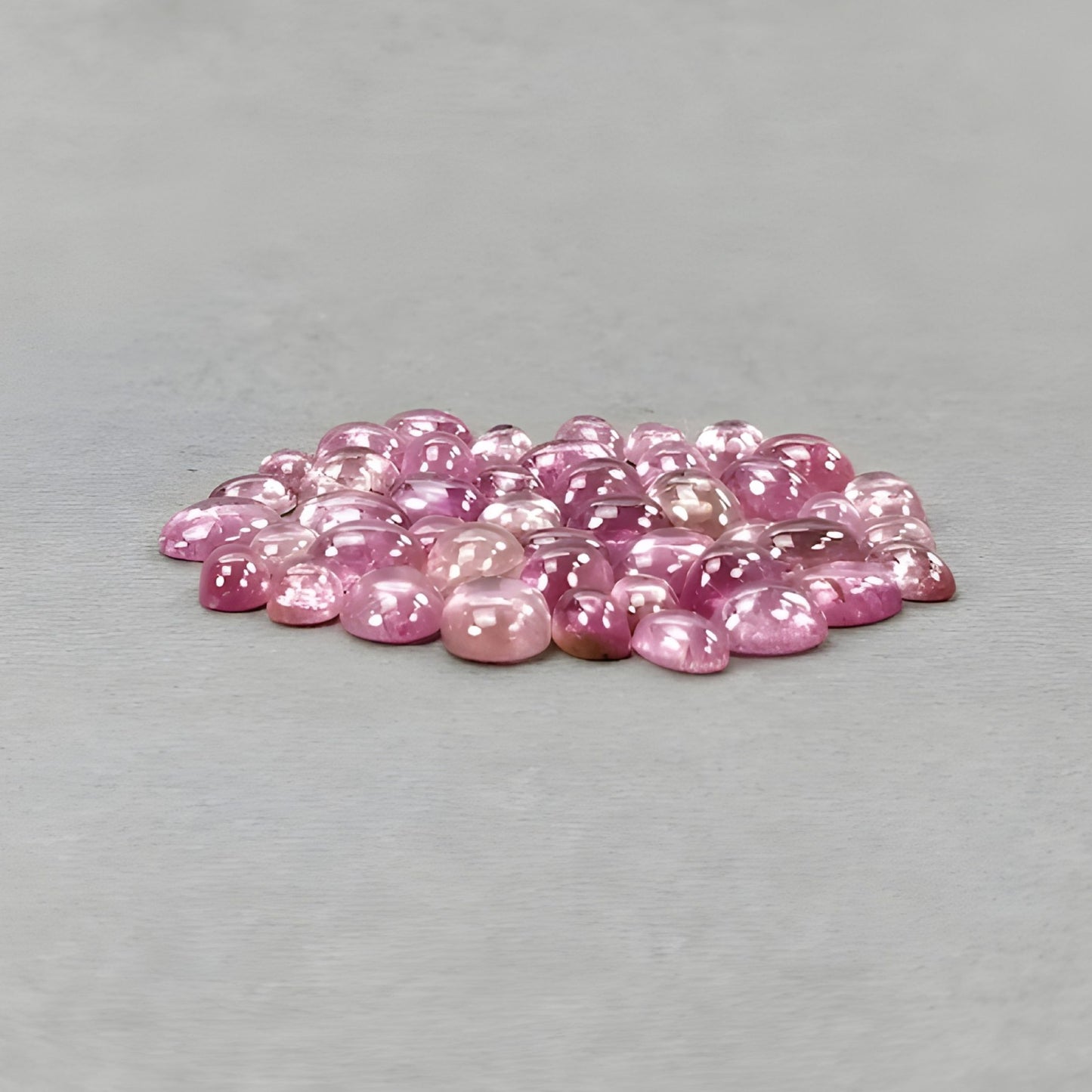 62.00cts Watermelon Tourmaline Natural Untreated Cabochon Gemstone Oval Shape 45pcs