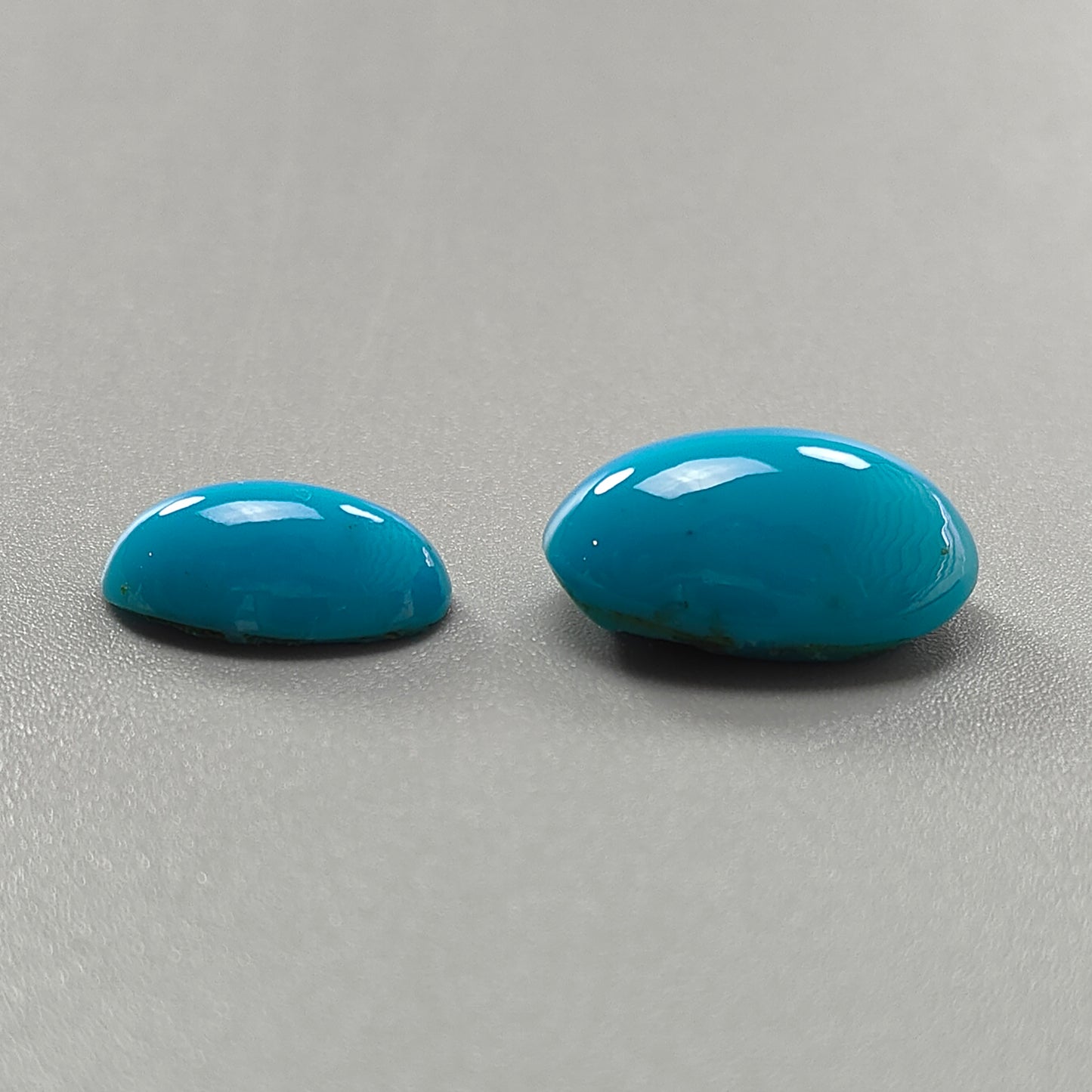 19.00cts Blue Turquoise Natural Gemstone Cabochon Oval Shape 2pcs