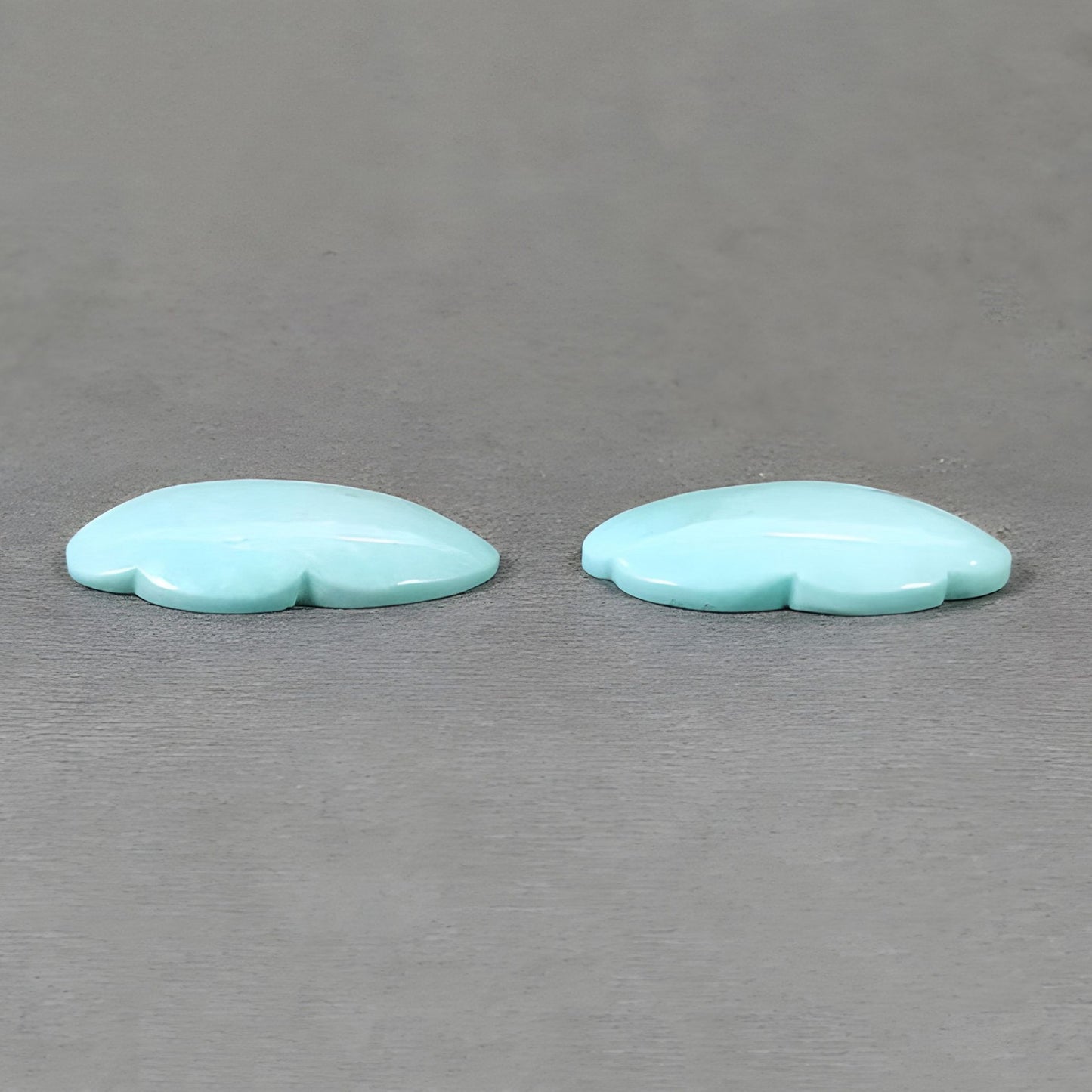 18.05cts Turquoise Natural Gemstone Carving Cloud Shape 2pcs