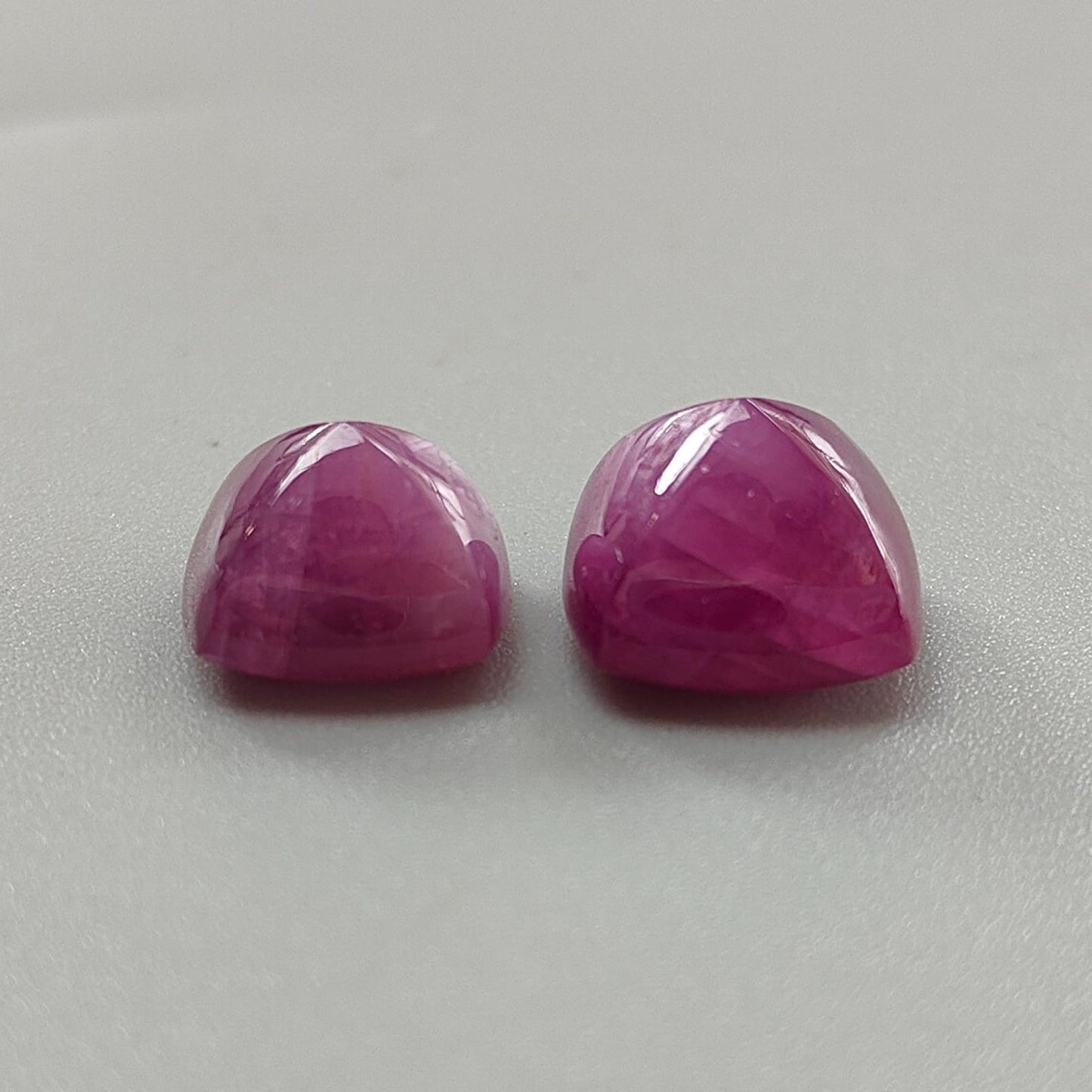21.70cts Natural Untreated Ruby Gemstone Cabochon Sugarloaf Shape 2pcs