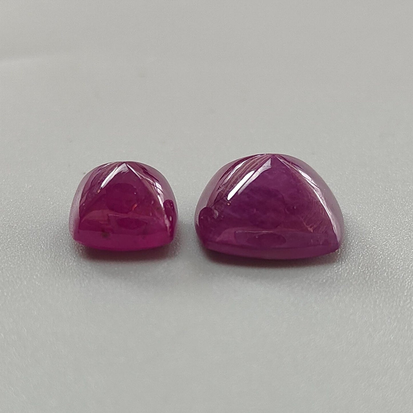 22.40cts Natural Untreated Ruby Gemstone Cabochon Sugarloaf Shape 2pcs