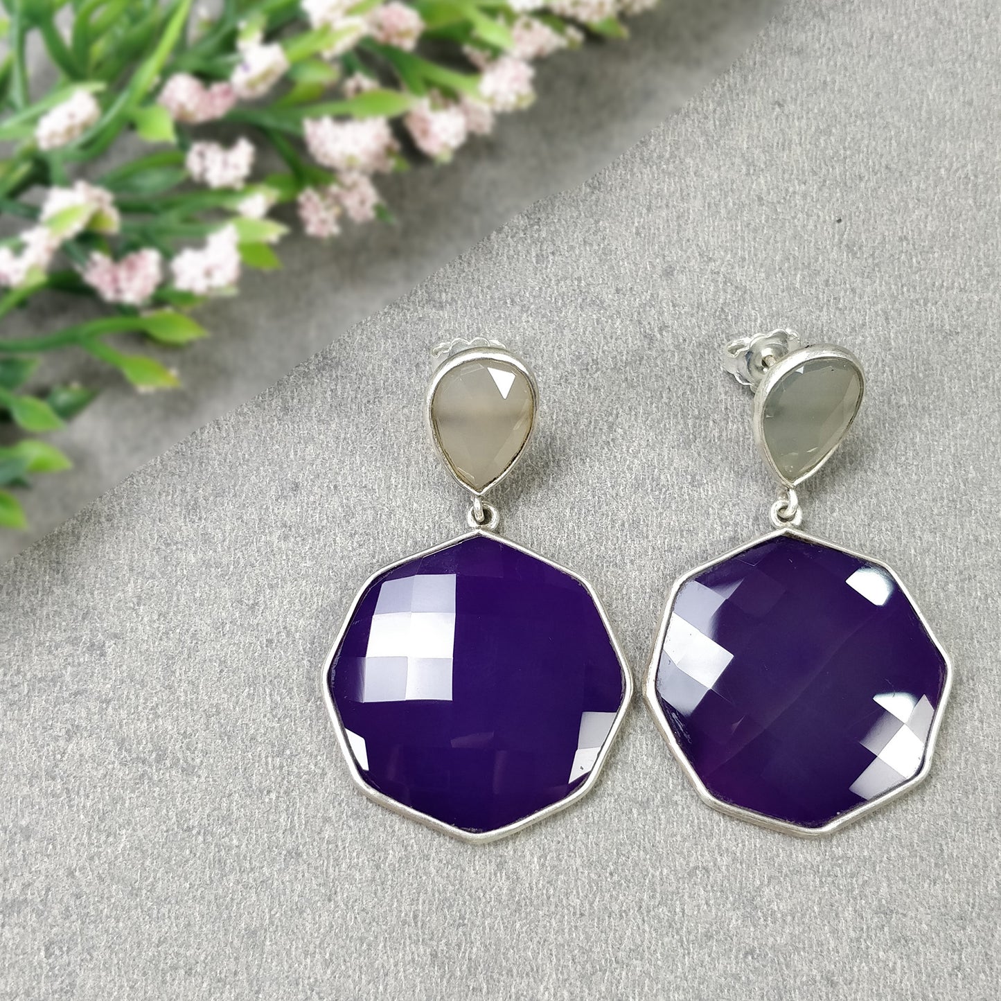 Rhinestone Gemstone Earrings