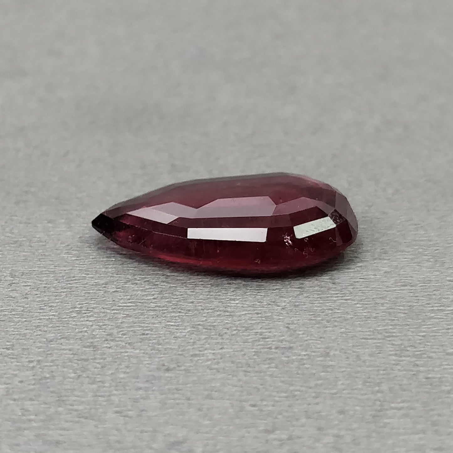 Rubellite Tourmaline Gemstone Normal Cut : 17.35cts Natural Untreated Unheated Tourmaline Pear Shape 24*18mm