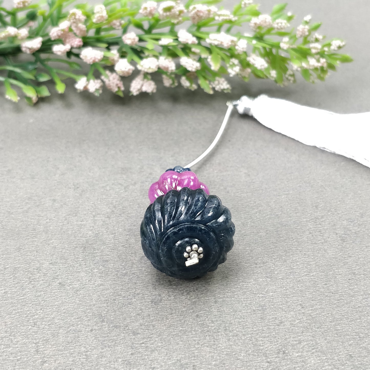 Sapphire And Ruby Gemstone Carving Loose Beads : 93.30cts Natural Untreated Red Ruby Hand Carved Melon Beads 9mm - 20.5mm