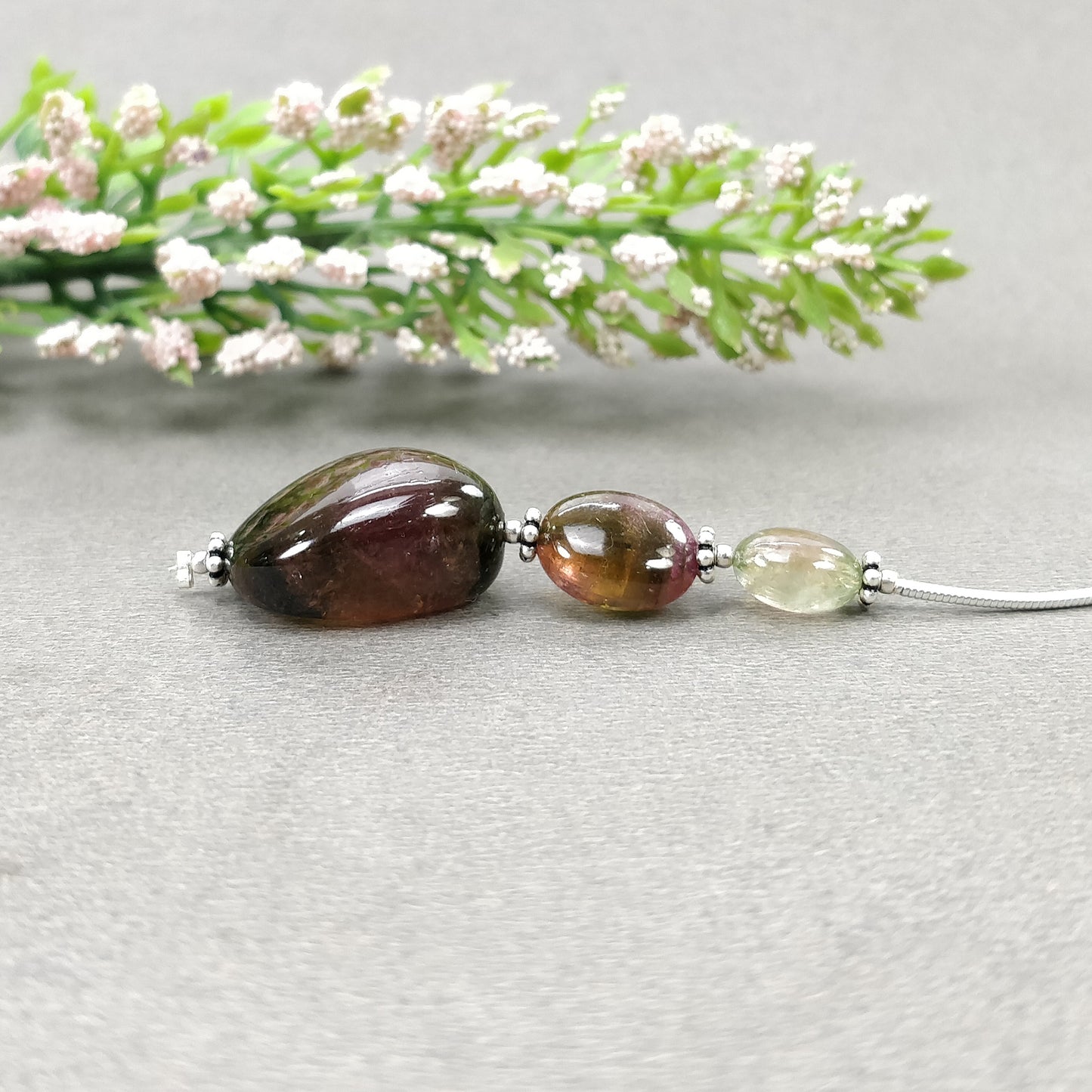 Tourmaline Gemstone Loose Beads : Natural Untreated Bi-Color Tourmaline Uneven Shape Plain Nuggets