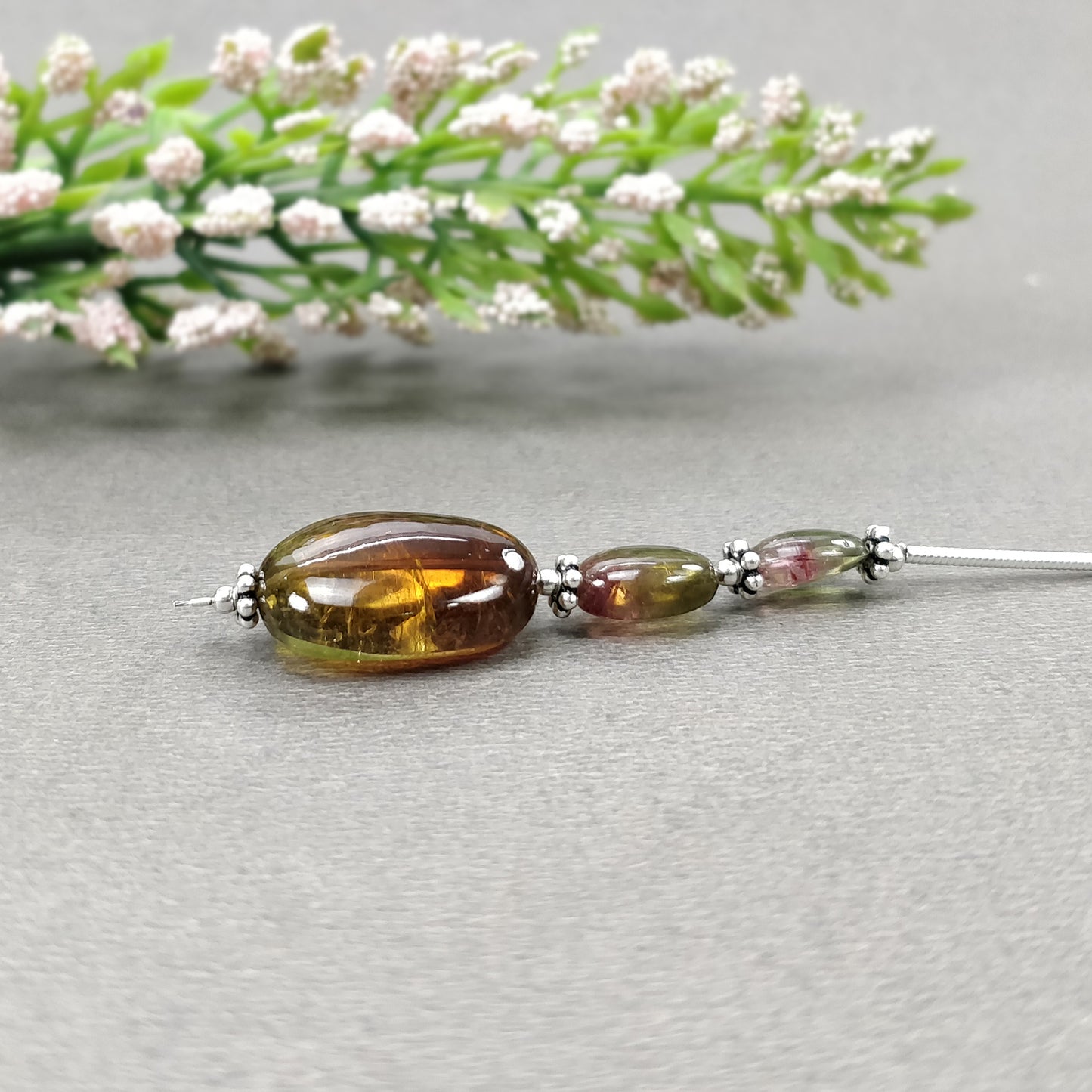 Tourmaline Gemstone Loose Beads : Natural Untreated Bi-Color Tourmaline Uneven Shape Plain Nuggets