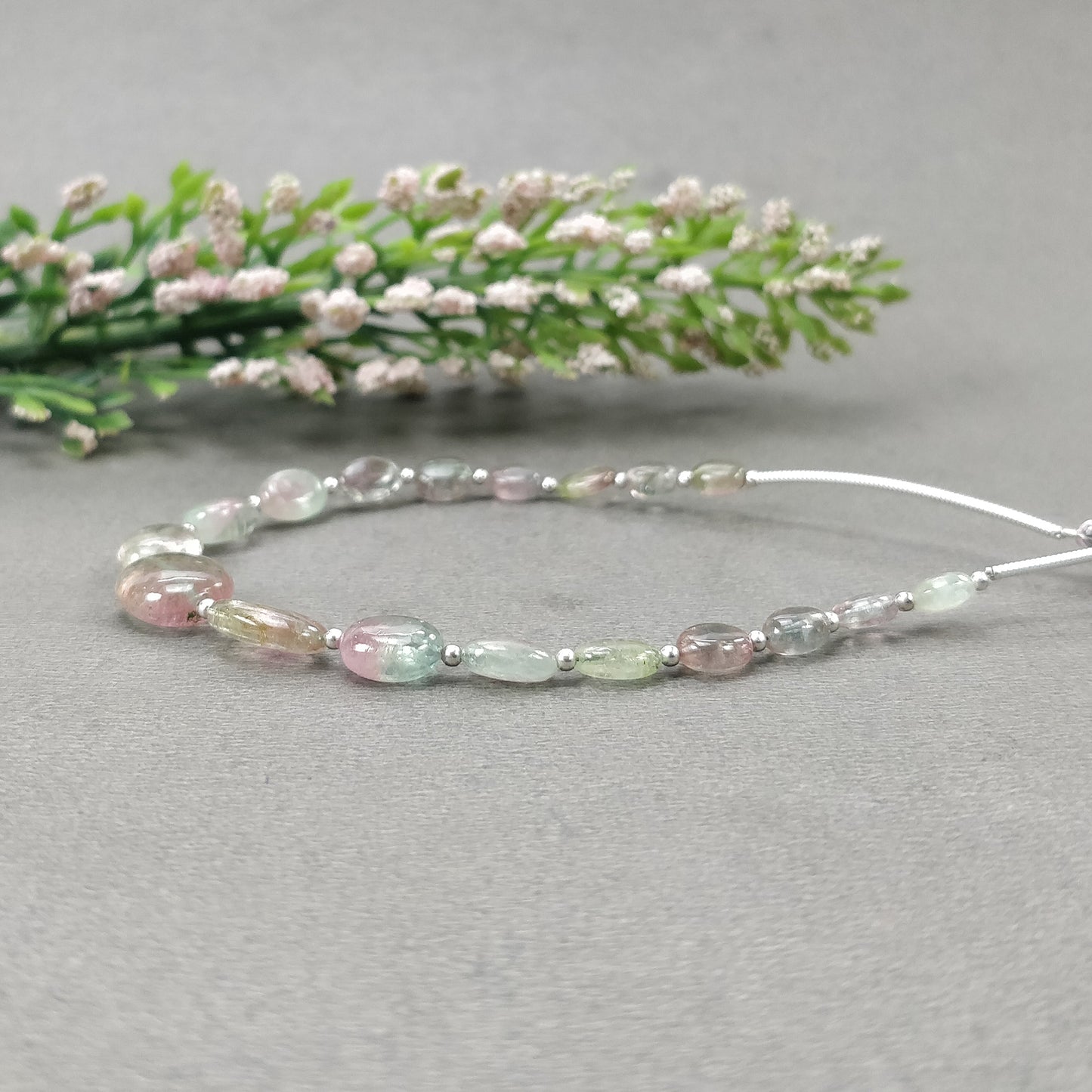 Watermelon TOURMALINE Gemstone Loose Beads: 24.80cts Natural Bi-Color Tourmaline Oval Shape Plain Nuggets 5*4mm - 11*9mm 6"