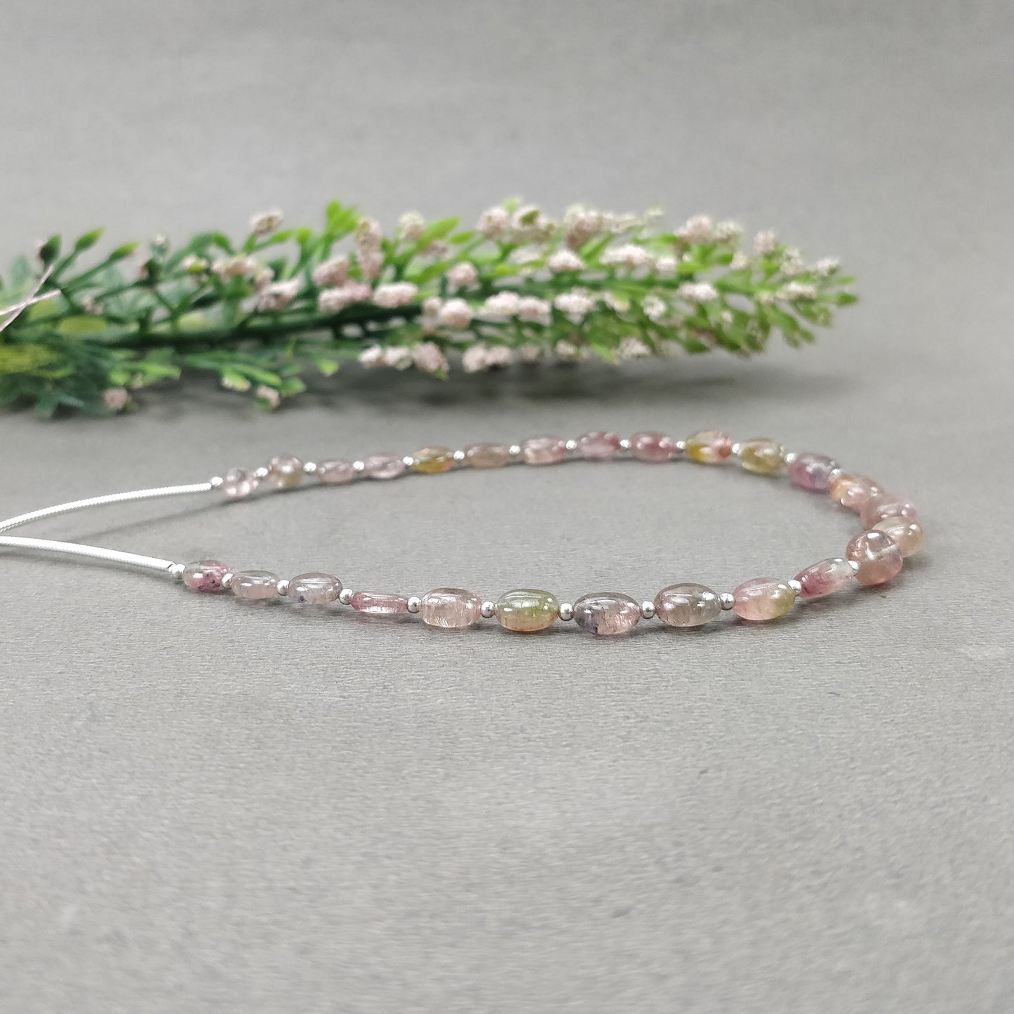 Watermelon TOURMALINE Gemstone Loose Beads: 27.35cts Natural Bi-Color Tourmaline Oval Shape Plain Nuggets 5*4mm - 8*6mm 8"