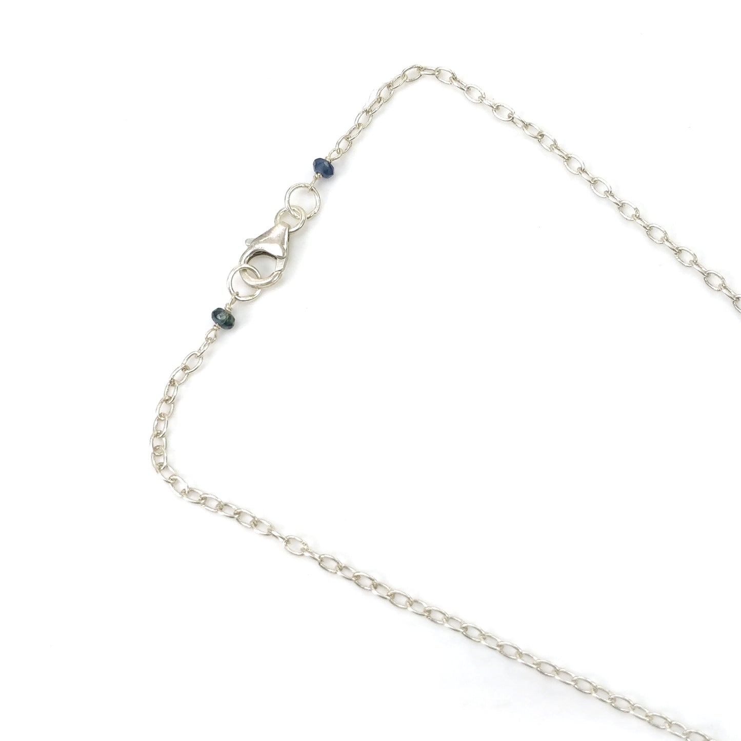 Multi Sapphire Gemstone Beads Chain NECKLACE : 37.75cts Natural Untreated With 925 Sterling Silver Necklace 3mm - 8mm 21"
