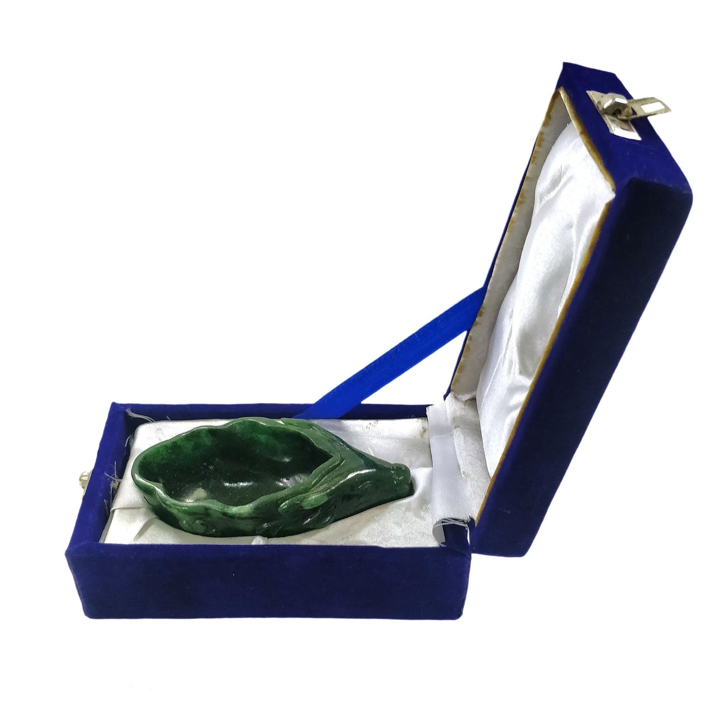 GREEN AVENTURINE Gemstone Sculpture : 146.00gms Natural Aventurine Gemstone Bull's Face Hand Carved BOWL Sculpture Figurine 100*57mm*41(h)