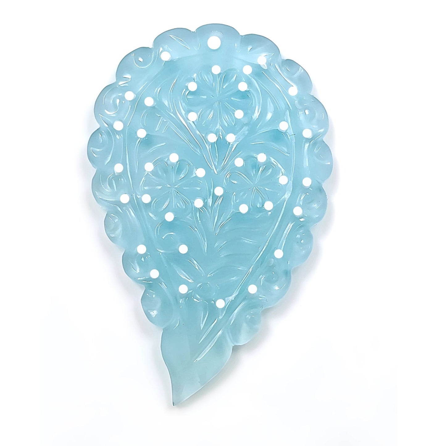 50.00cts Natural Onyx Gemstone Hand Carved Big Size 55*35mm 1pc For Pendant