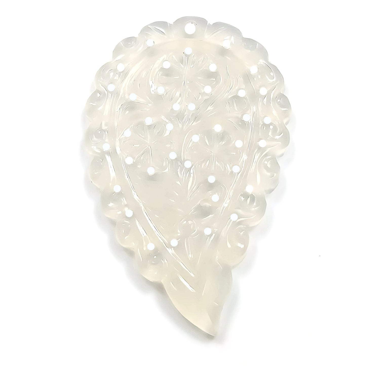 50.00cts Natural Onyx Gemstone Hand Carved Big Size 55*35mm 1pc For Pendant