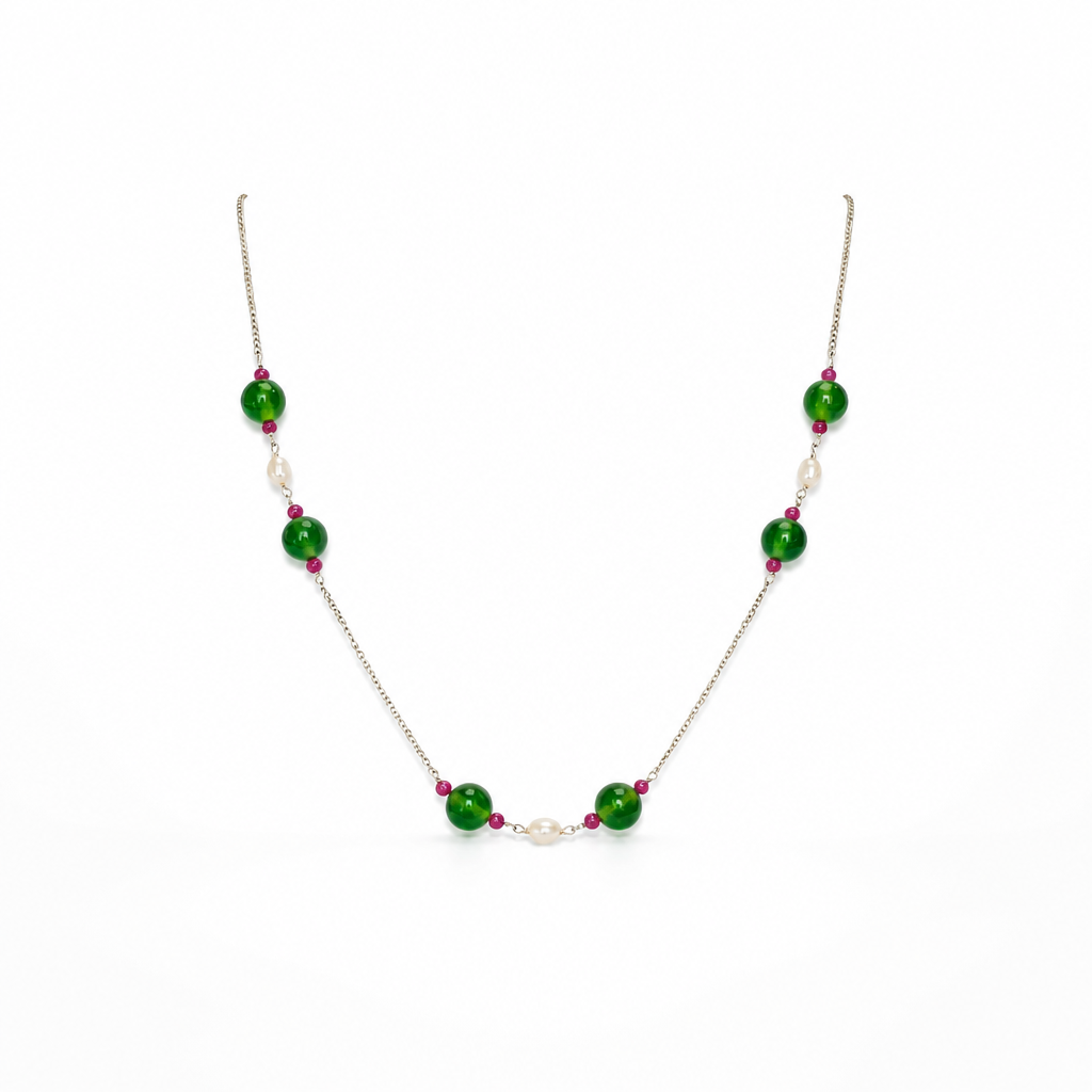 Serpentine Gemstone Necklace