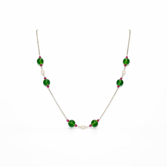 Serpentine Gemstone Necklace