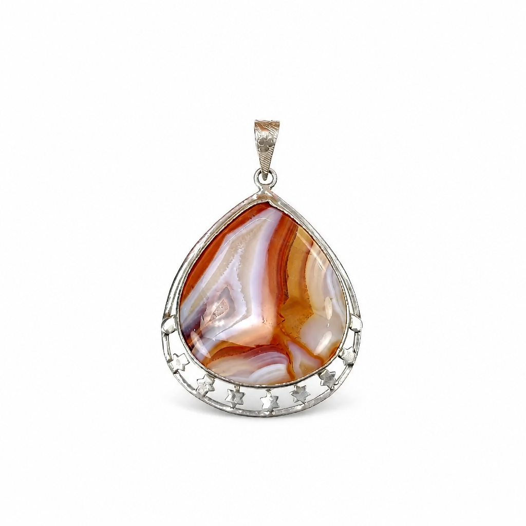 Agate Gemstone 925 Silver Pendant