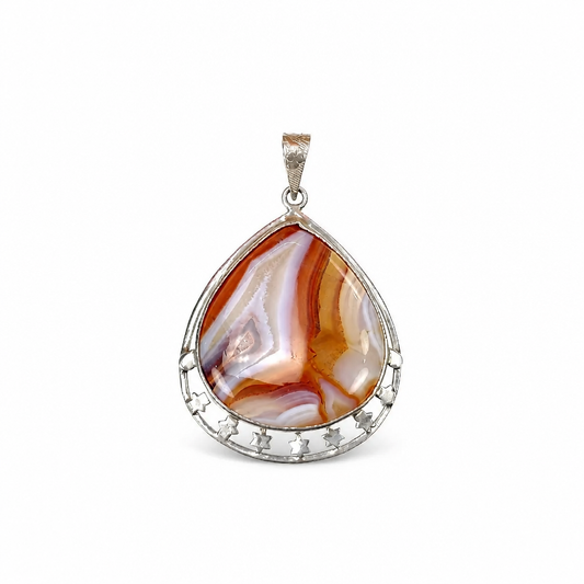 Agate Gemstone 925 Silver Pendant