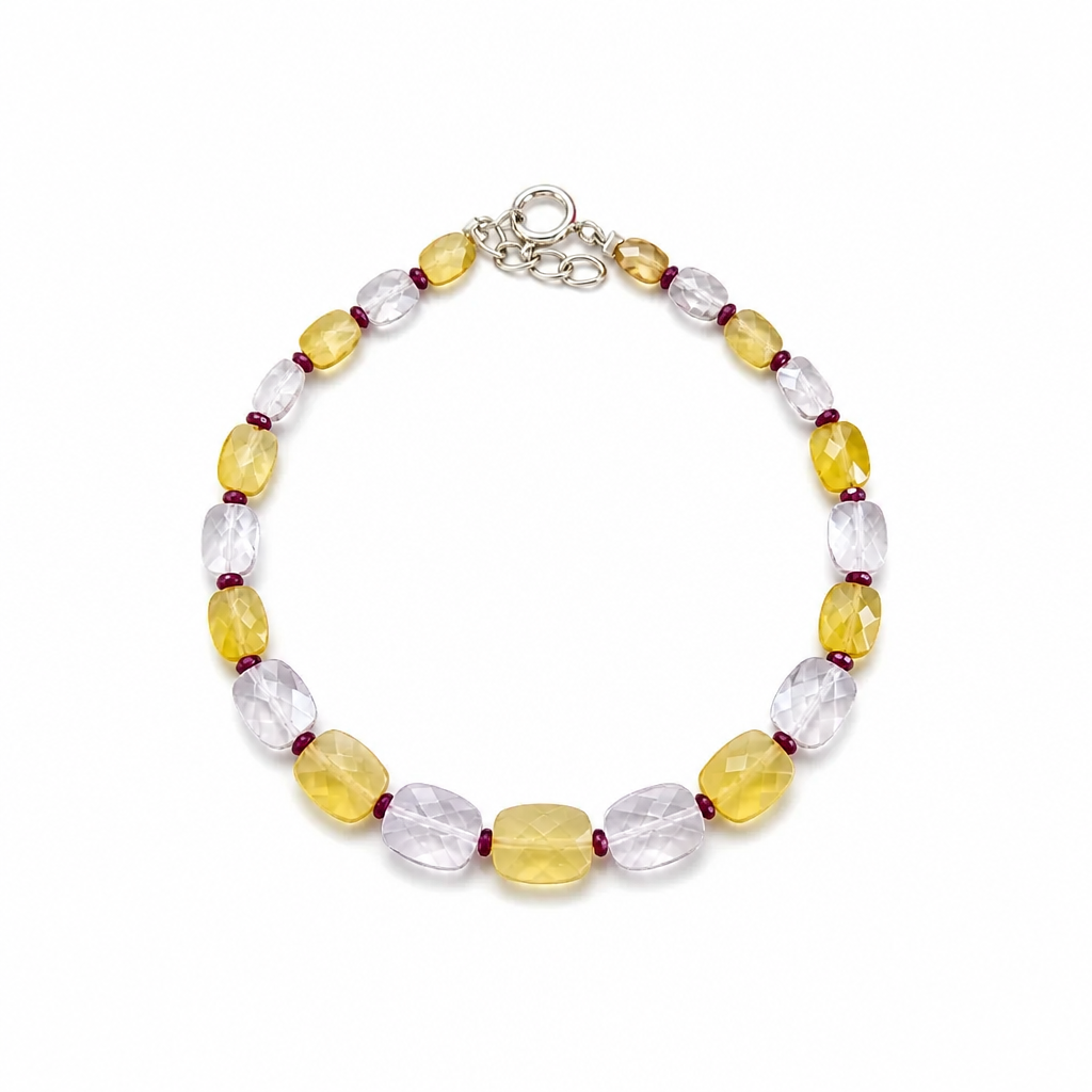 Opal, Moonstone Silver Bracelet