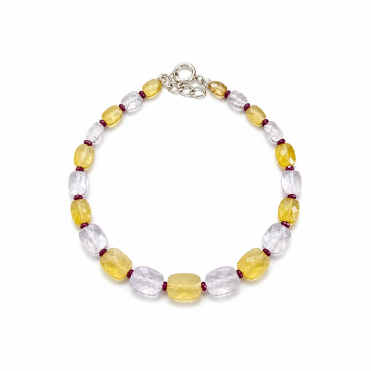 Opal, Moonstone Silver Bracelet