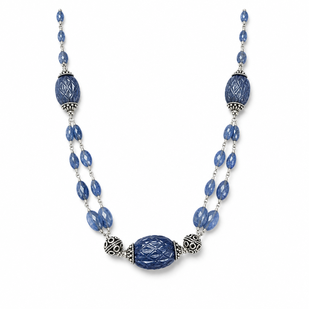 Blue Sapphire Beads Necklace
