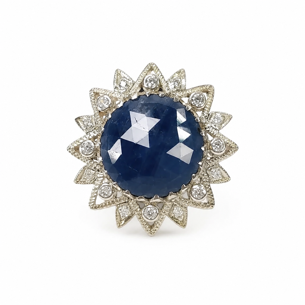 Blue Sapphire Silver Ring