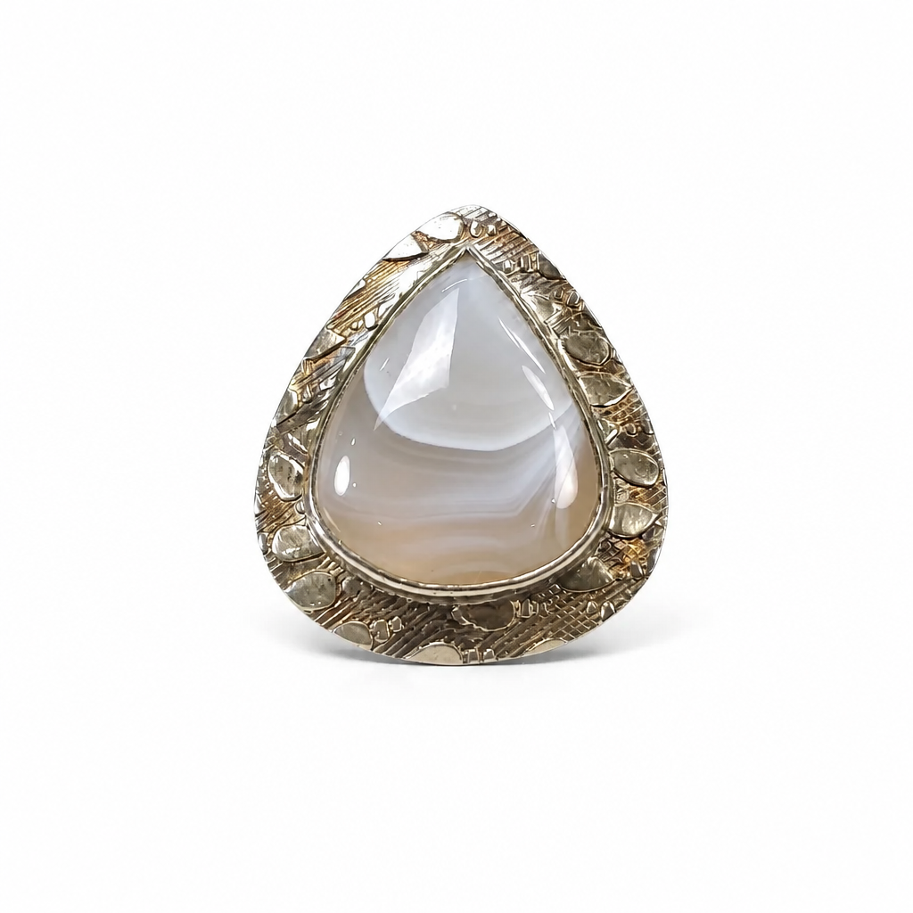Agate Gemstone Silver Ring