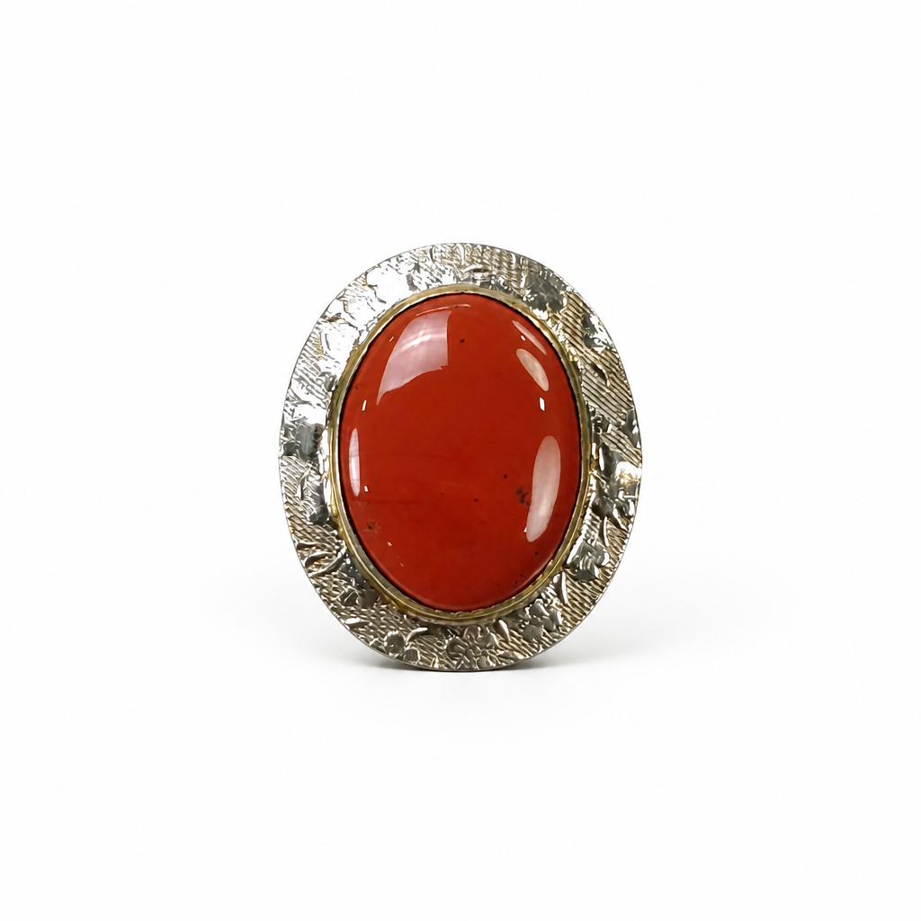 Jasper Gemstone Silver Ring