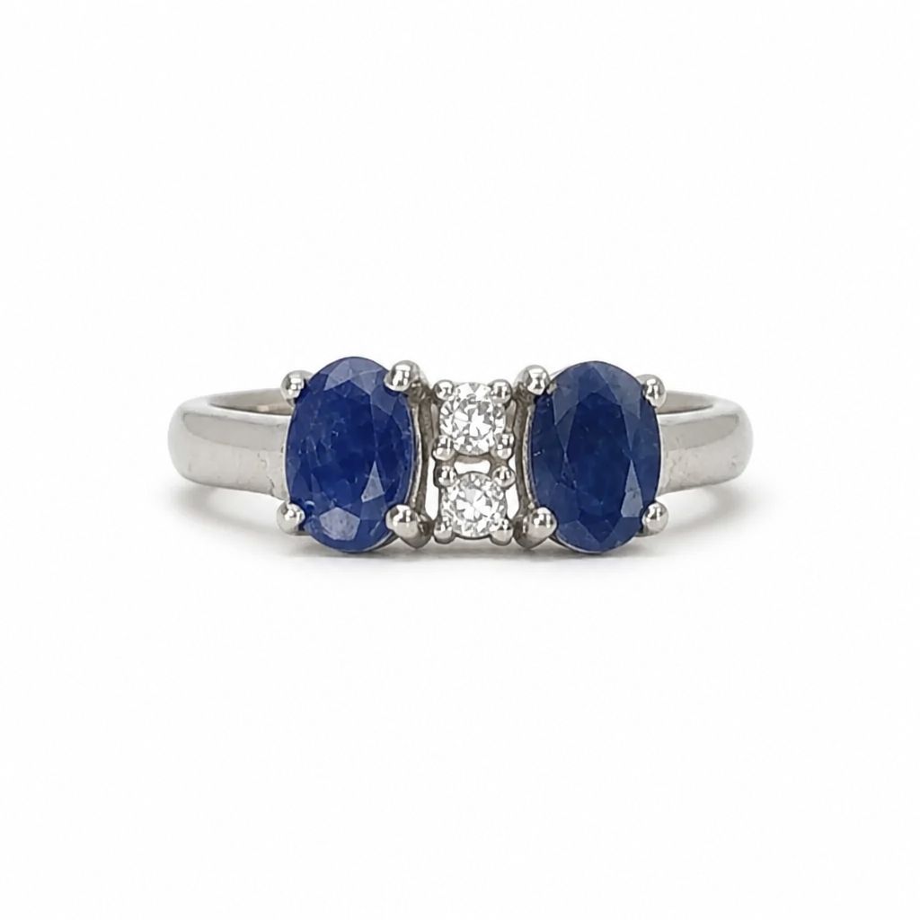 Blue Sapphire Silver Ring
