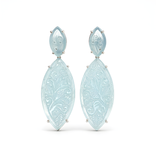 Onyx Gemstone Silver Earring