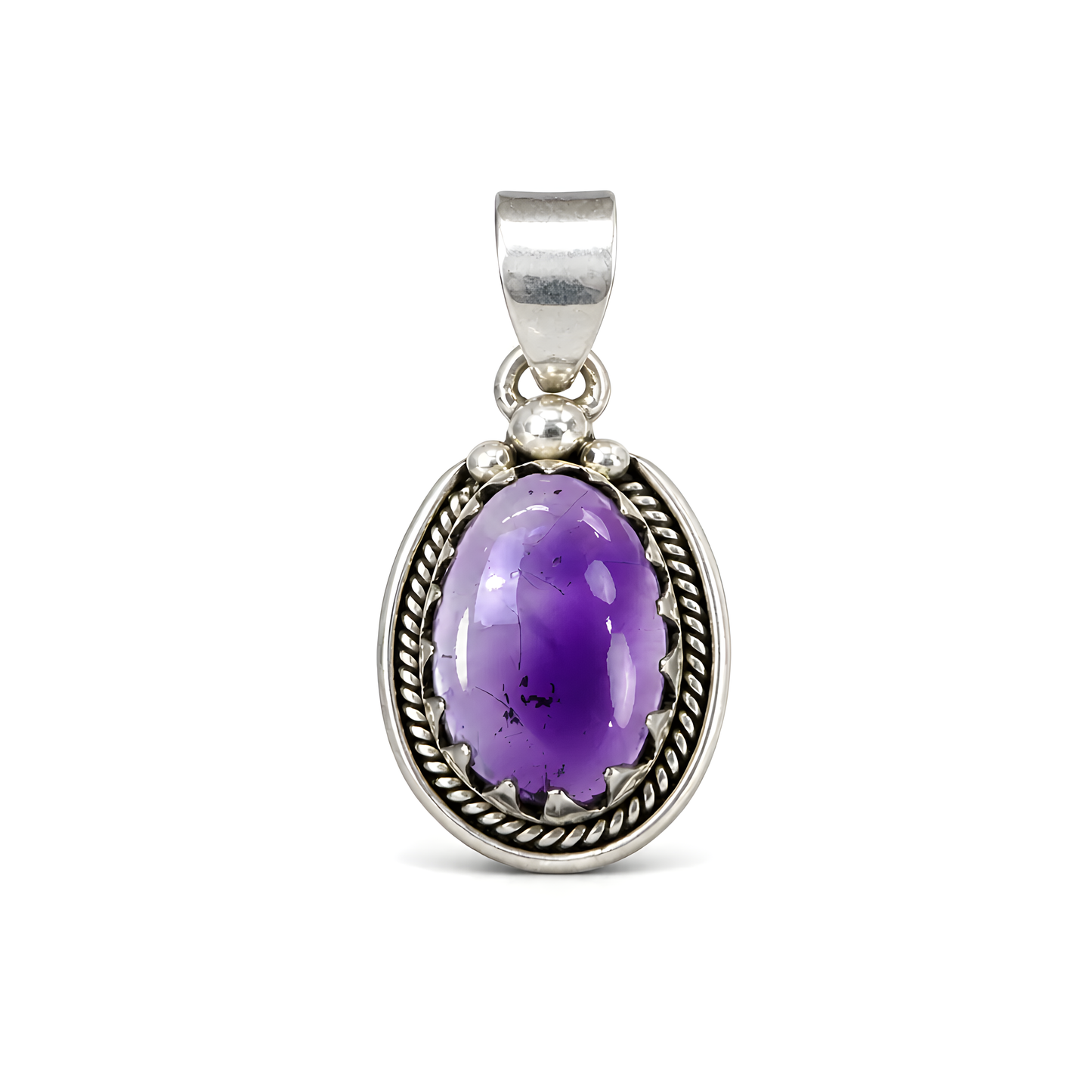 Amethyst Gemstone 925 Silver Pendant
