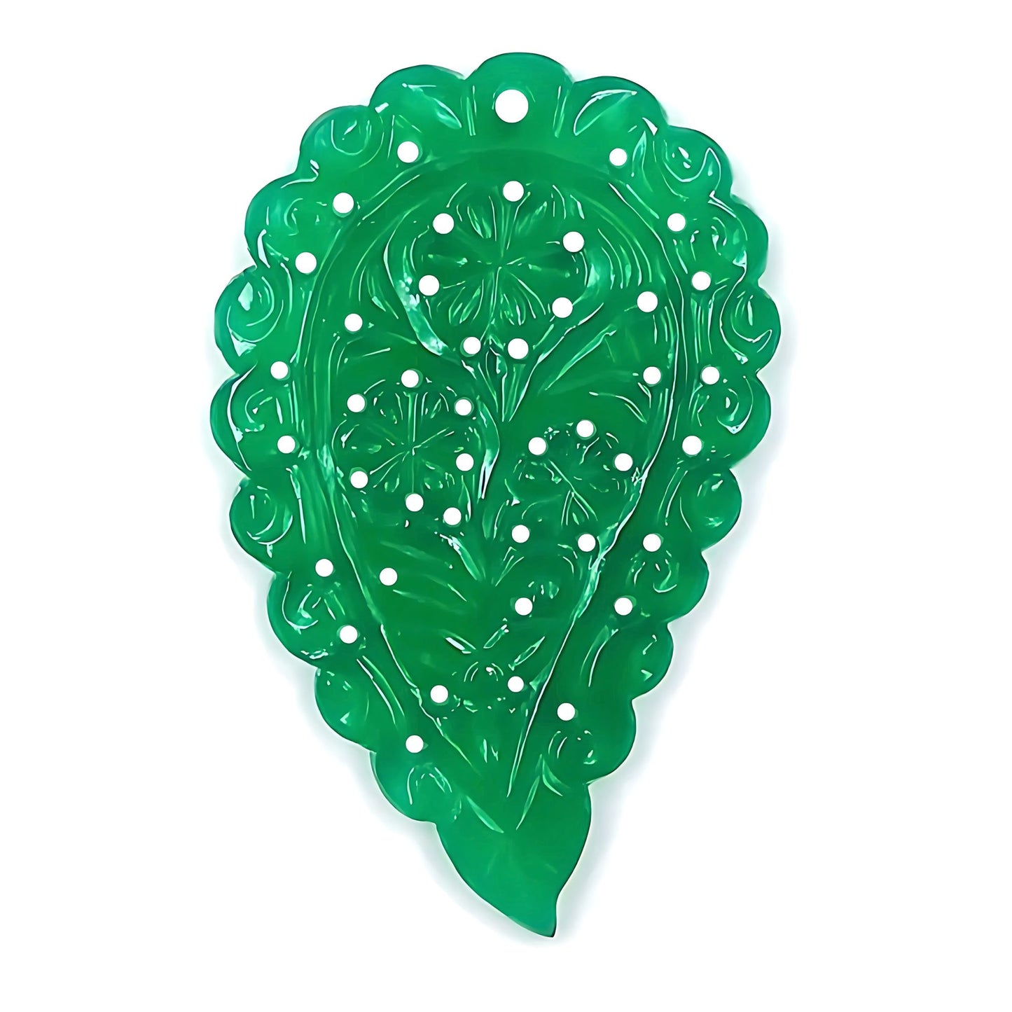 50.00cts Natural Onyx Gemstone Hand Carved Big Size 55*35mm 1pc For Pendant