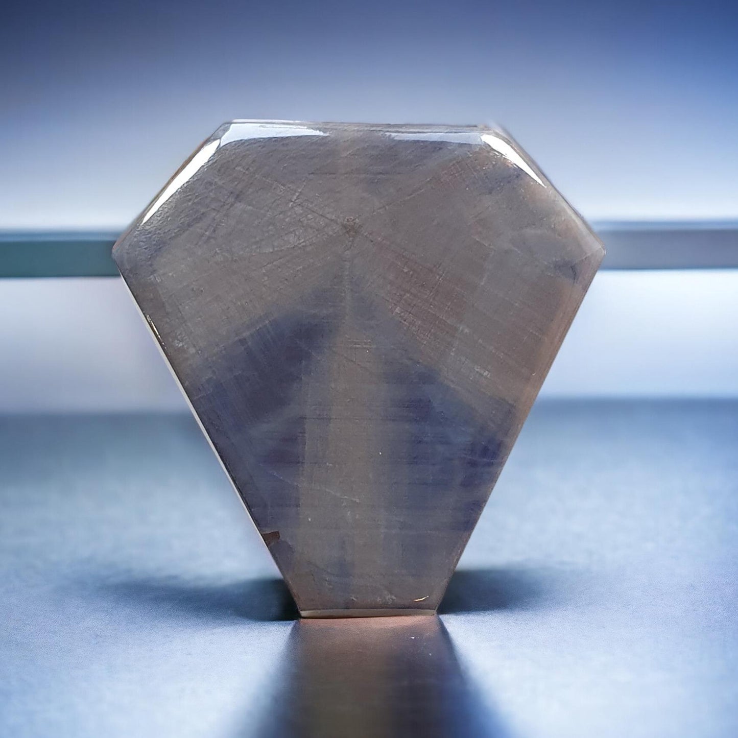 Unique Rare Blue Sapphire Gemstone Cabochon Trapiche : 424.00cts Natural Untreated Unheated Sapphire Uneven Shape 57*71mm