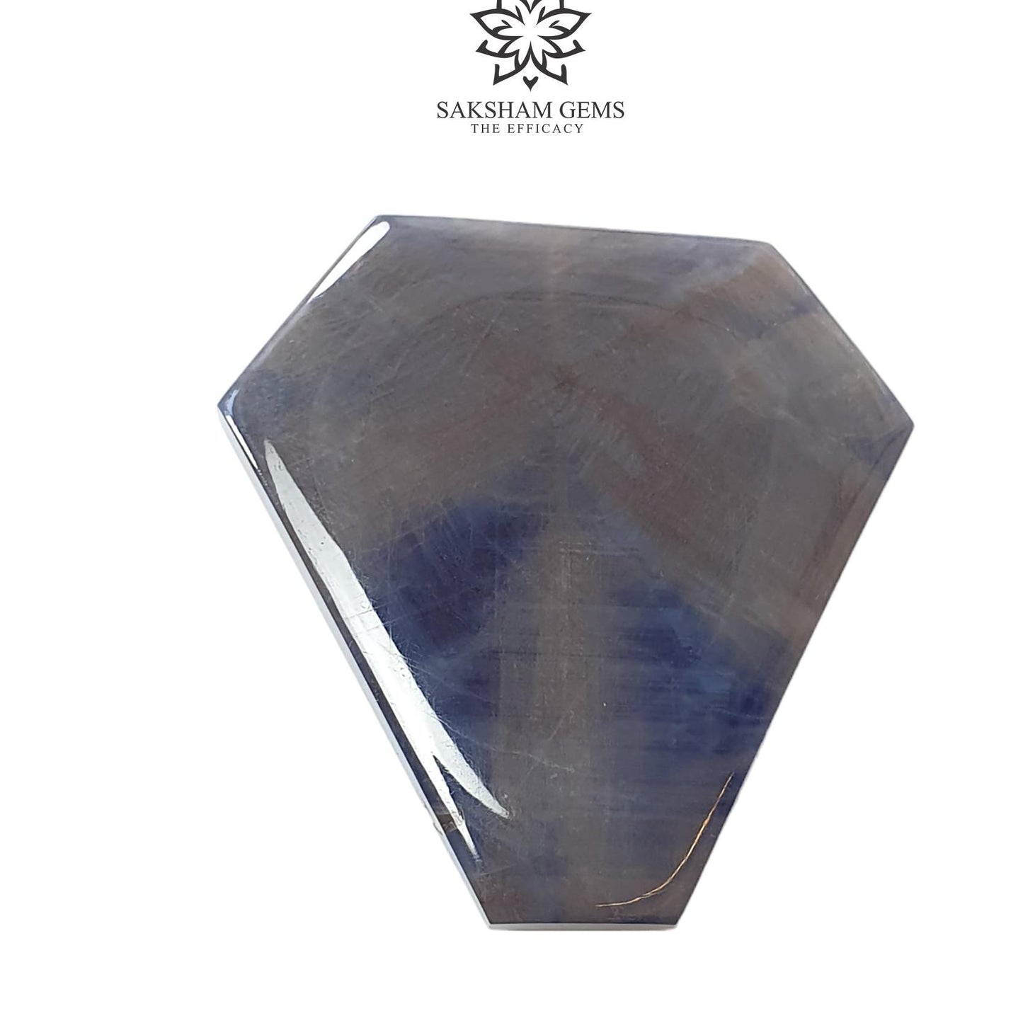 Unique Rare Blue Sapphire Gemstone Cabochon Trapiche : 424.00cts Natural Untreated Unheated Sapphire Uneven Shape 57*71mm