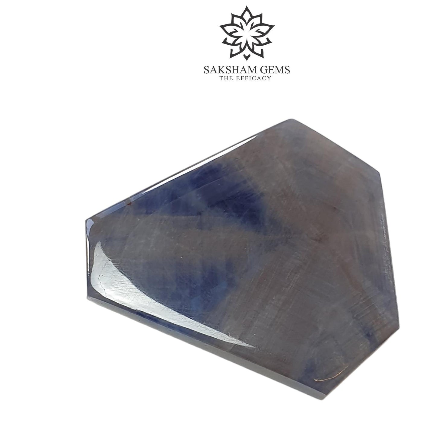 Unique Rare Blue Sapphire Gemstone Cabochon Trapiche : 424.00cts Natural Untreated Unheated Sapphire Uneven Shape 57*71mm