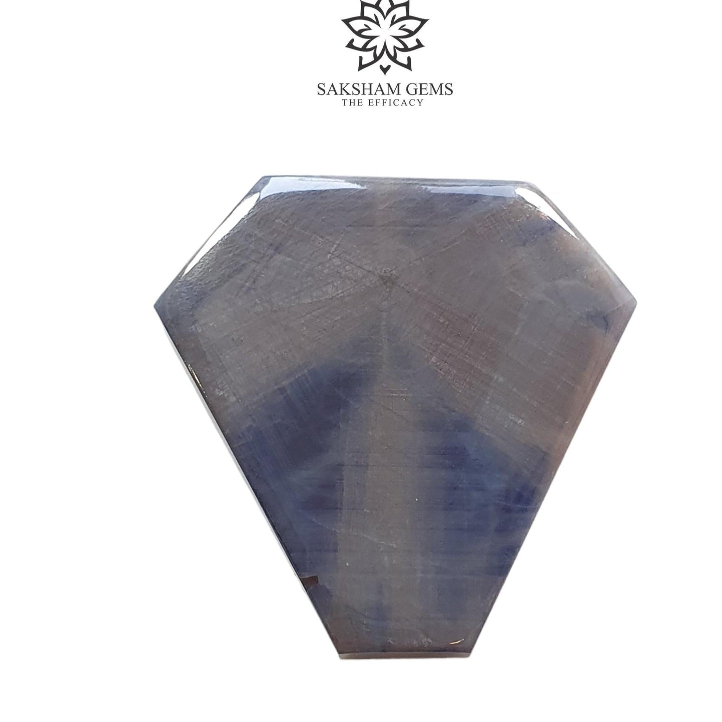 Unique Rare Blue Sapphire Gemstone Cabochon Trapiche : 424.00cts Natural Untreated Unheated Sapphire Uneven Shape 57*71mm