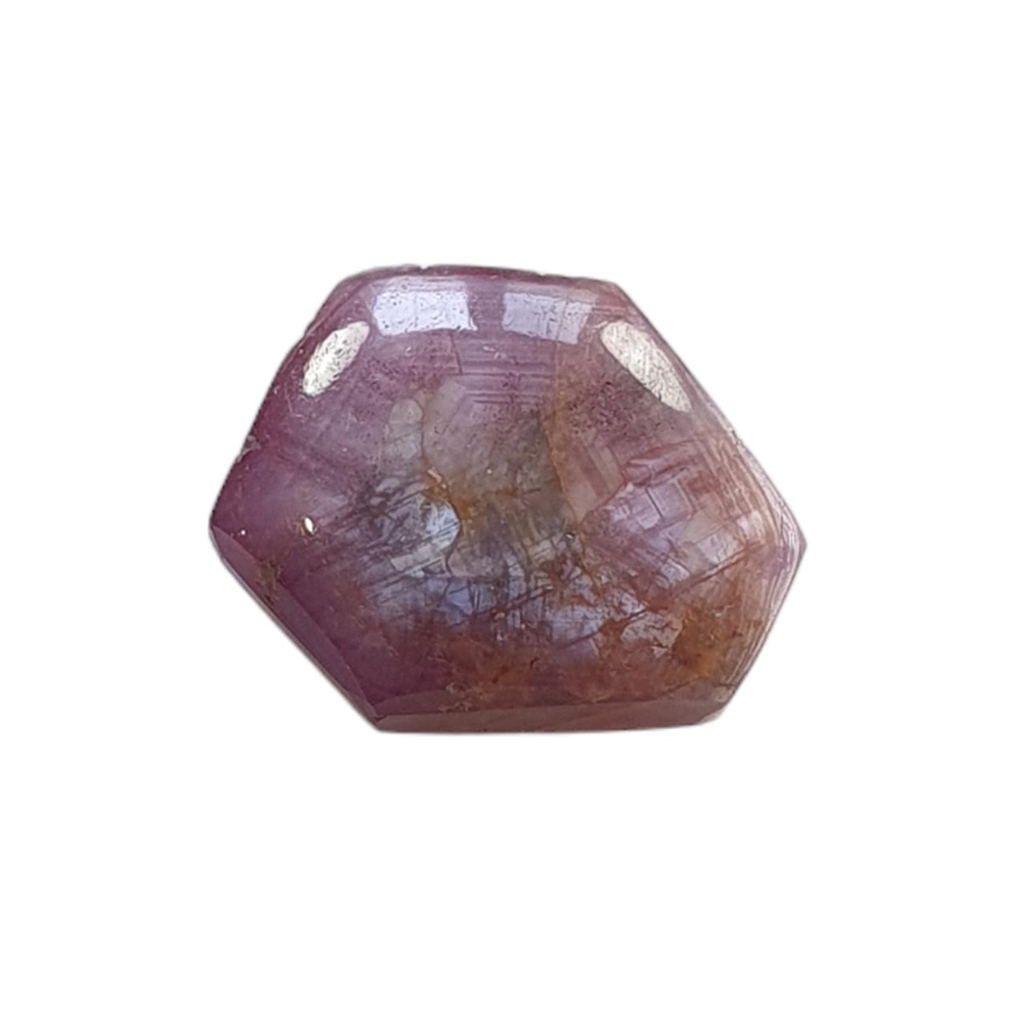 Johnson Star Trapiche Ruby Gemstone Cabochon : 15.60cts Natural Untreated Unheated 6Ray Star Ruby Hexagon Shape 16.5*14mm