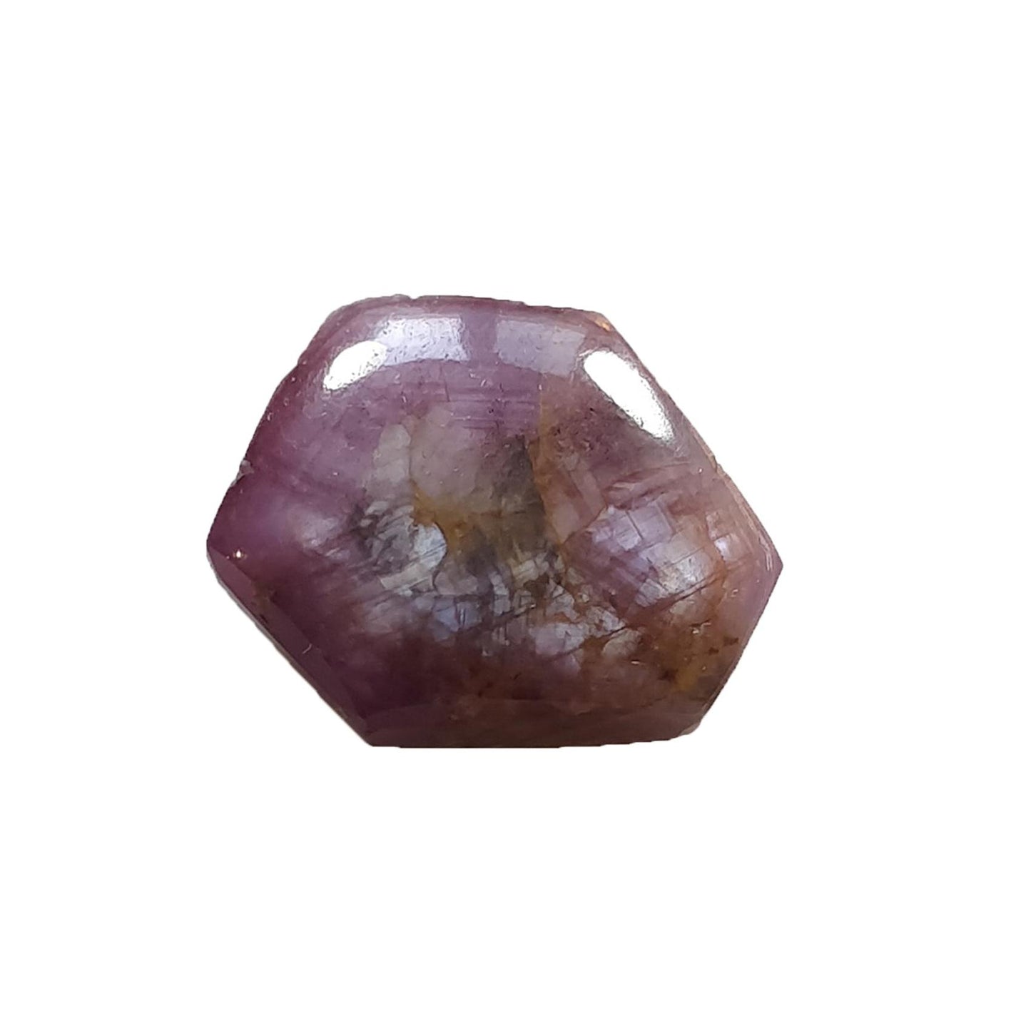 Johnson Star Trapiche Ruby Gemstone Cabochon : 15.60cts Natural Untreated Unheated 6Ray Star Ruby Hexagon Shape 16.5*14mm