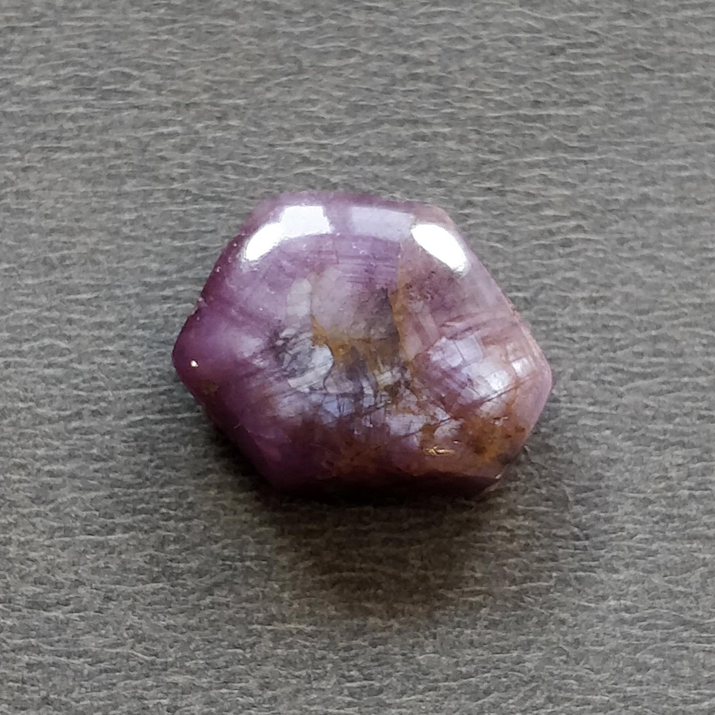 Johnson Star Trapiche Ruby Gemstone Cabochon : 15.60cts Natural Untreated Unheated 6Ray Star Ruby Hexagon Shape 16.5*14mm