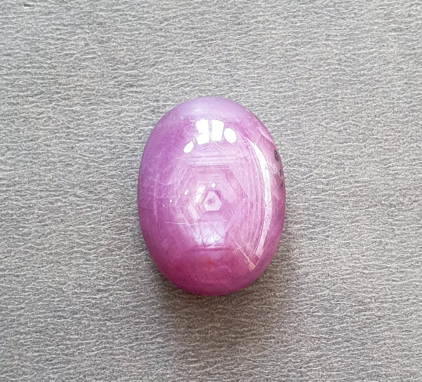 Star RUBY Gemstone Cabochon : 43.30cts Natural Untreated African Red Ruby 6Ray Star Oval Shape 23*17mm