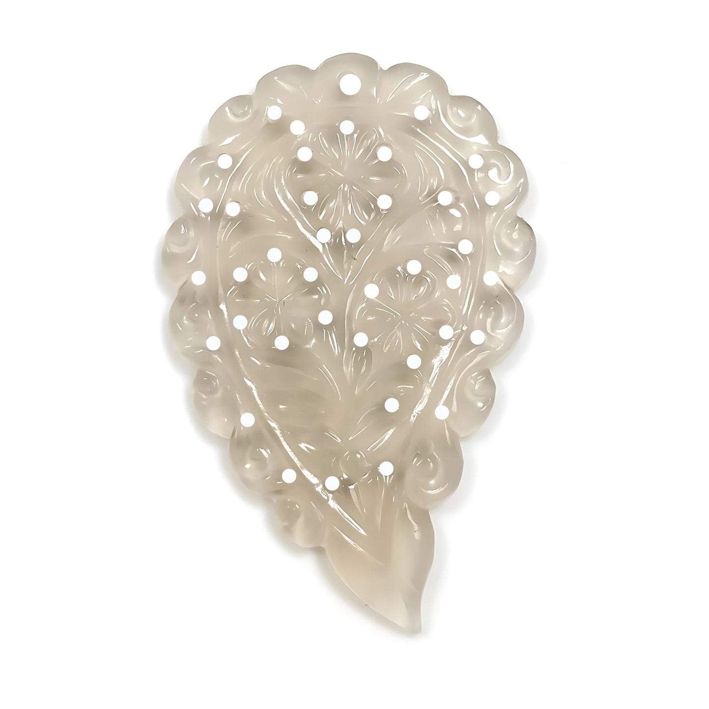 50.00cts Natural Onyx Gemstone Hand Carved Big Size 55*35mm 1pc For Pendant