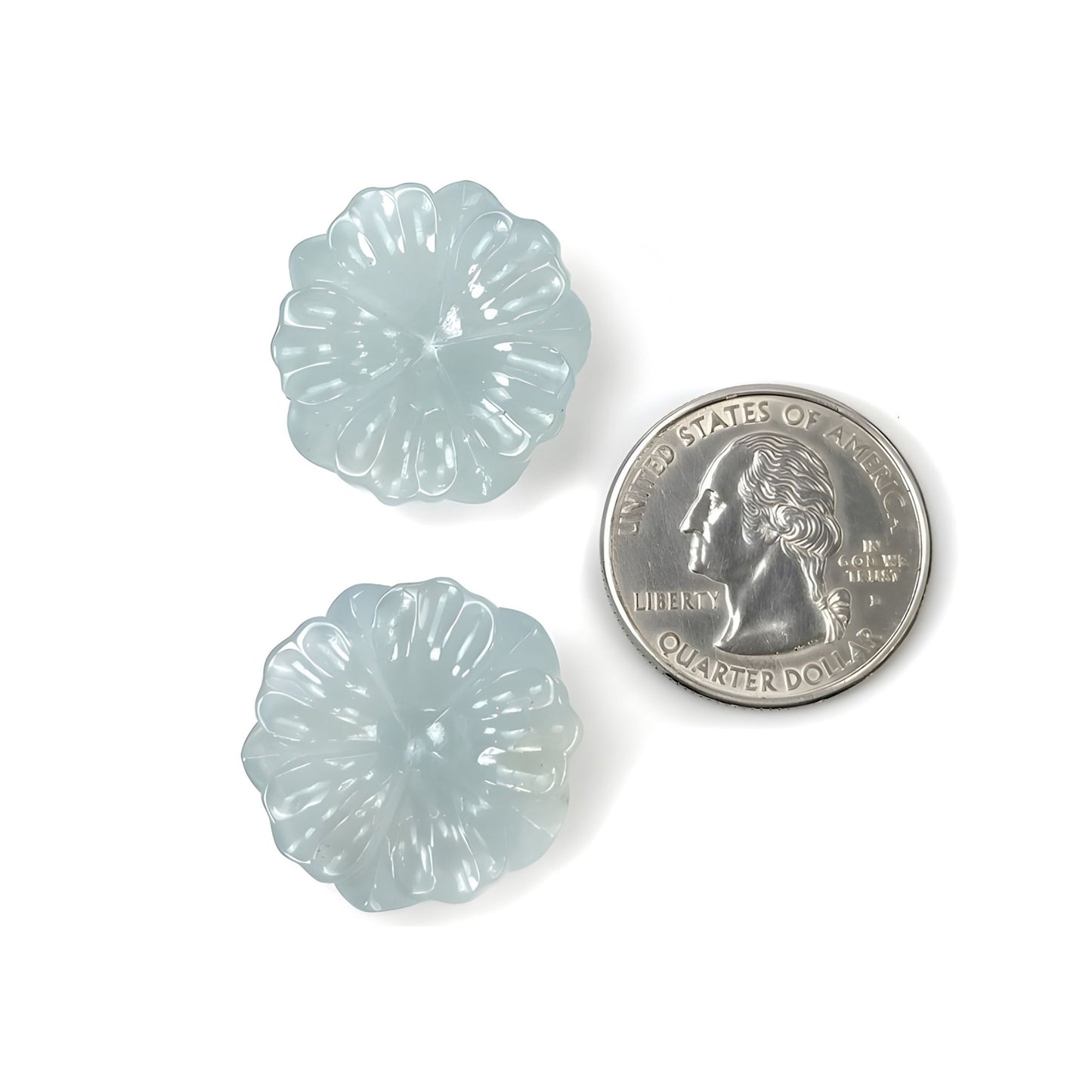 アクアマリン彫刻宝石