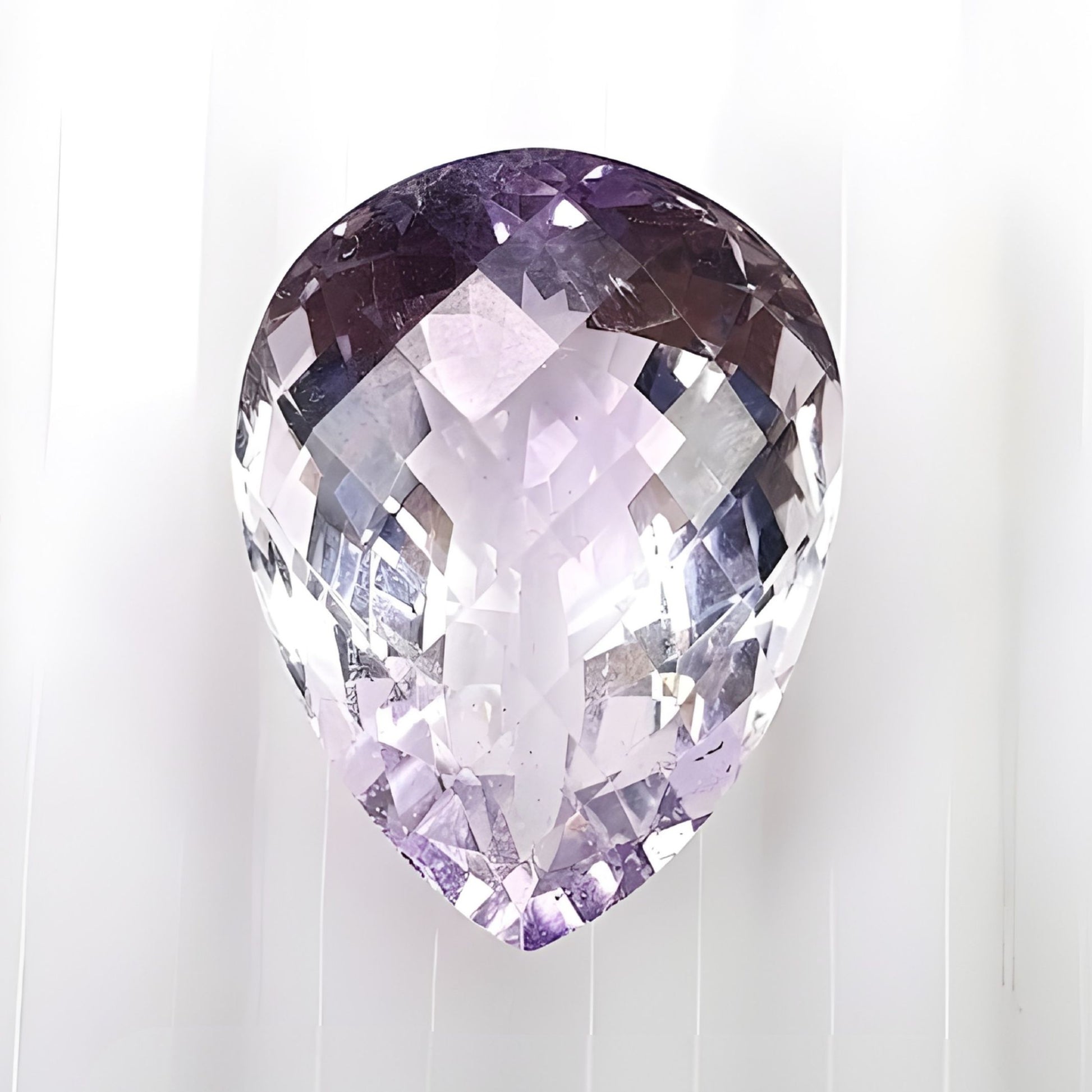 amethyst checker cut gemstone