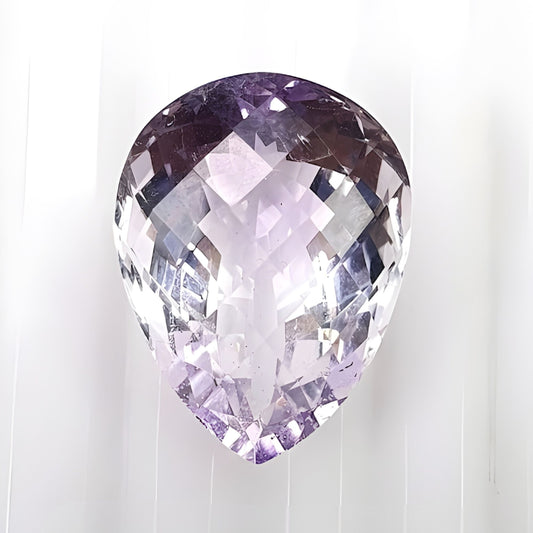 amethyst checker cut gemstone