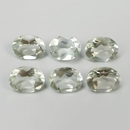 Prasiolite Amethyst Faceted Cut