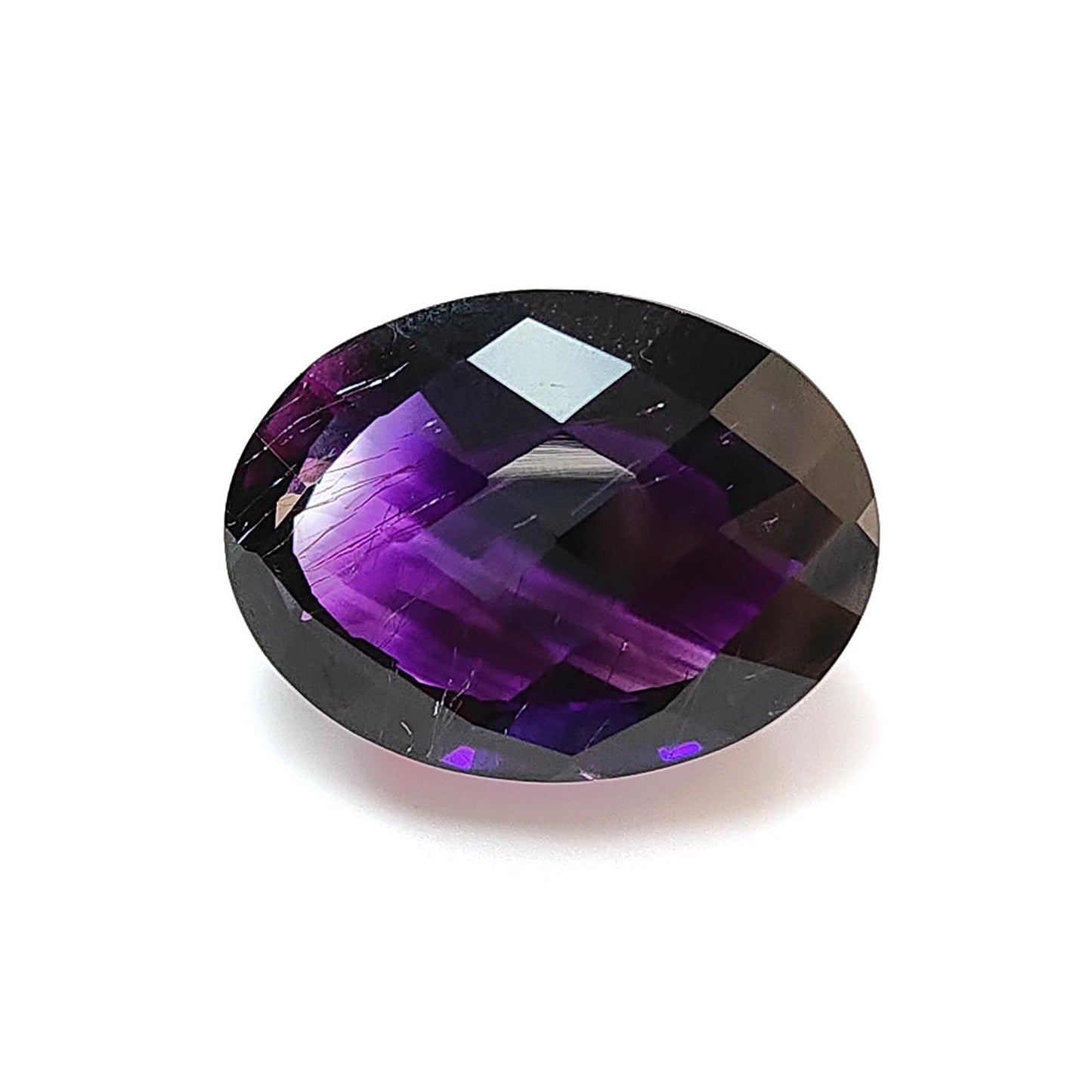 Rutile Amethyst Quartz Gemstone Faceted Cut: 24.00cts Natural Untreated Purple Amethyst Oval Shape 21.5*16mm 1pc February Birthstone
