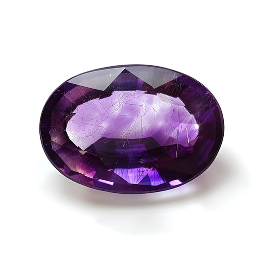 amethyst faceted cut gemstone